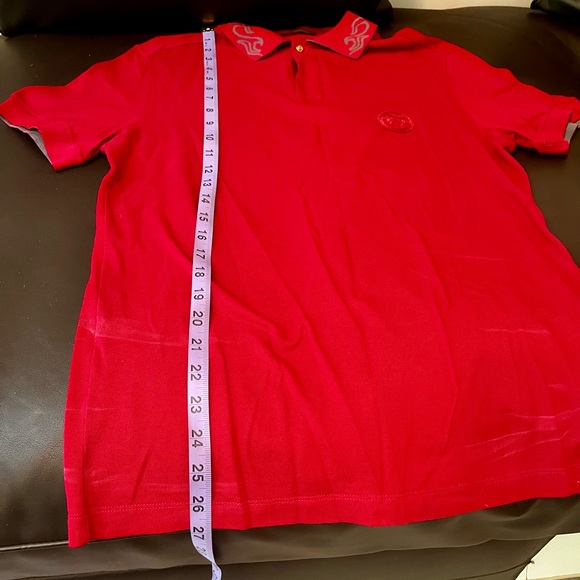 Versace Size XS Men's Polo Hot Red Shirt Collar NWOT - Picture 12 of 16